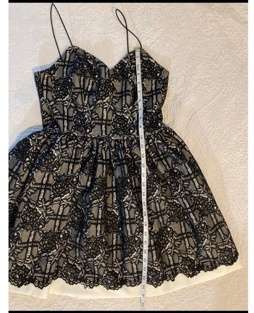 Black and White Lace Overlay Dress Size Medium Spaghetti Strap